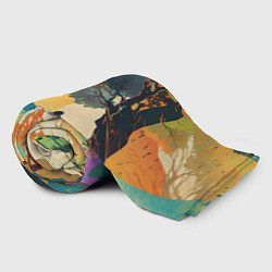 Плед флисовый На природе абстракция, цвет: 3D-велсофт — фото 2