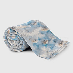 Плед флисовый Мороз и солнце - еловые шишки, цвет: 3D-велсофт — фото 2