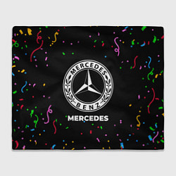 Плед флисовый Mercedes конфети, цвет: 3D-велсофт