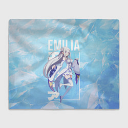 Плед флисовый Эмилия Re:Zero, цвет: 3D-велсофт