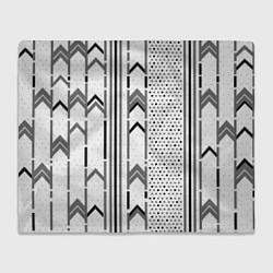 Плед флисовый Закулисье чёрно-белое, цвет: 3D-велсофт