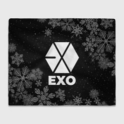 Плед флисовый Снежный Exo, цвет: 3D-велсофт