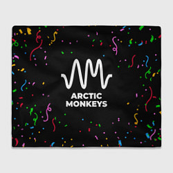 Плед флисовый Arctic Monkeys конфети, цвет: 3D-велсофт