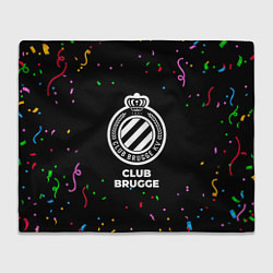 Плед флисовый Club Brugge конфети, цвет: 3D-велсофт