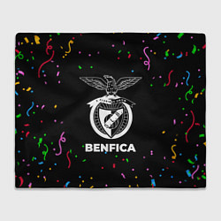 Плед флисовый Benfica конфети, цвет: 3D-велсофт