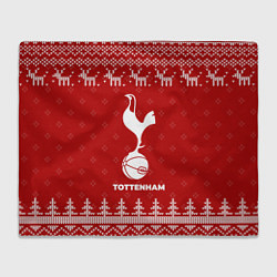 Плед флисовый Новогодний Tottenham с оленями, цвет: 3D-велсофт