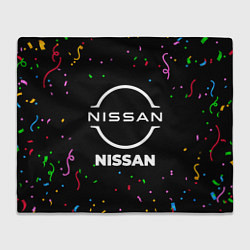 Плед флисовый Nissan конфети, цвет: 3D-велсофт