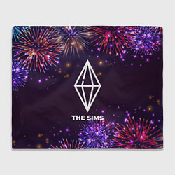 Плед флисовый Праздничный The Sims, цвет: 3D-велсофт