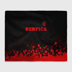 Плед флисовый Benfica - red gradient посередине, цвет: 3D-велсофт