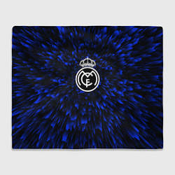 Плед флисовый Real Madrid blue energy, цвет: 3D-велсофт