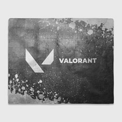 Плед флисовый Valorant - grey gradient по-горизонтали, цвет: 3D-велсофт