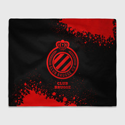 Плед флисовый Club Brugge - red gradient, цвет: 3D-велсофт