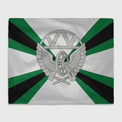 Плед флисовый Железнодорожные войска, цвет: 3D-велсофт