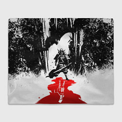 Плед флисовый Assassins creed shadows - два ассасина, цвет: 3D-велсофт