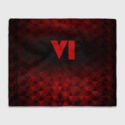 Плед флисовый GTA 6 red poly, цвет: 3D-велсофт