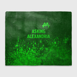 Плед флисовый Asking Alexandria - green gradient посередине, цвет: 3D-велсофт