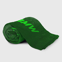 Плед флисовый BMW - green gradient по-горизонтали, цвет: 3D-велсофт — фото 2