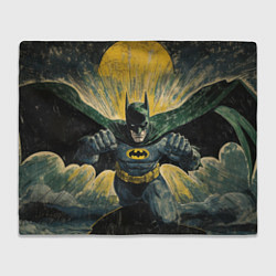 Плед флисовый Бэтмен с поднятыми кулаками, цвет: 3D-велсофт
