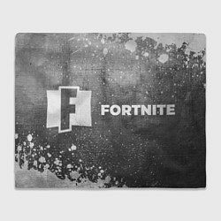 Плед флисовый Fortnite - grey gradient по-горизонтали, цвет: 3D-велсофт