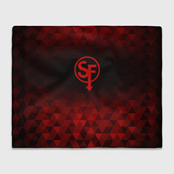 Плед флисовый Sally Face red poly, цвет: 3D-велсофт