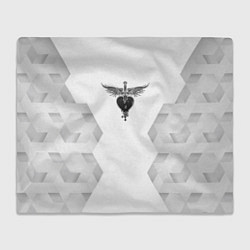 Плед флисовый Bon Jovi white poly, цвет: 3D-велсофт