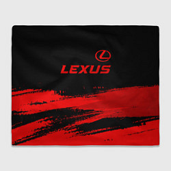 Плед флисовый Lexus - red gradient посередине, цвет: 3D-велсофт