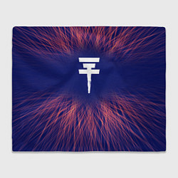 Плед флисовый Tokio Hotel red energy, цвет: 3D-велсофт