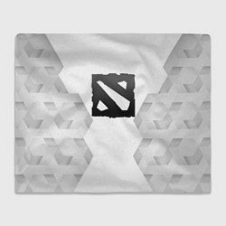 Плед флисовый Dota white poly, цвет: 3D-велсофт