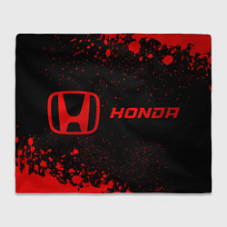 Плед флисовый Honda - red gradient по-горизонтали, цвет: 3D-велсофт