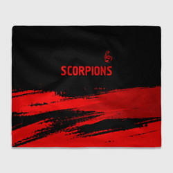 Плед флисовый Scorpions - red gradient посередине, цвет: 3D-велсофт