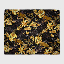 Плед флисовый Золотые тропики, цвет: 3D-велсофт