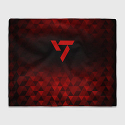 Плед флисовый Seventeen red poly, цвет: 3D-велсофт