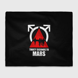 Плед флисовый 30 Seconds to Mars - poster, цвет: 3D-велсофт