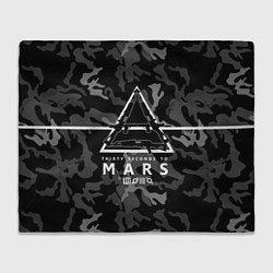 Плед флисовый 30 Seconds to Mars - poster, цвет: 3D-велсофт