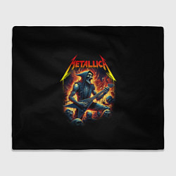 Плед флисовый Metallica - James Alan Hatfield, цвет: 3D-велсофт