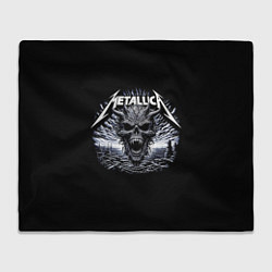 Плед флисовый Metallica - horned skull, цвет: 3D-велсофт
