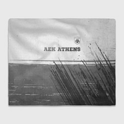 Плед флисовый AEK Athens - white gradient посередине, цвет: 3D-велсофт