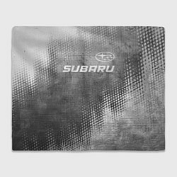 Плед флисовый Subaru - grey gradient посередине, цвет: 3D-велсофт