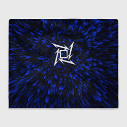 Плед флисовый Metallica blue energy, цвет: 3D-велсофт
