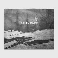 Плед флисовый Sally Face - grey gradient посередине, цвет: 3D-велсофт