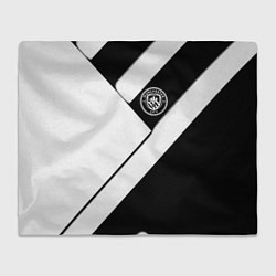 Плед флисовый Манчестер Юнайтед геометрия, цвет: 3D-велсофт