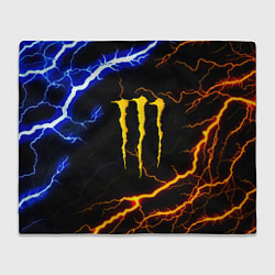 Плед флисовый Monster energy storm, цвет: 3D-велсофт