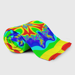Плед флисовый Неоновая психоделика узор, цвет: 3D-велсофт — фото 2