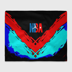 Плед флисовый NBA краски геометрия, цвет: 3D-велсофт