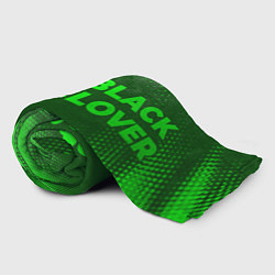 Плед флисовый Black Clover - green gradient по-горизонтали, цвет: 3D-велсофт — фото 2