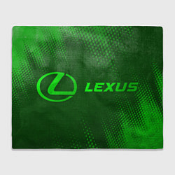 Плед флисовый Lexus - green gradient по-горизонтали, цвет: 3D-велсофт