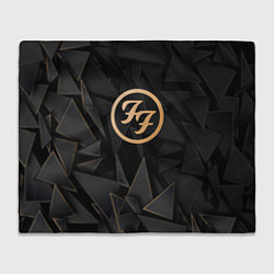 Плед флисовый Foo Fighters golden poly, цвет: 3D-велсофт