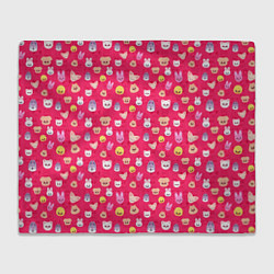 Плед флисовый Skzoo pattern pink, цвет: 3D-велсофт