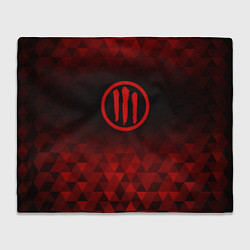 Плед флисовый Three Days Grace red poly, цвет: 3D-велсофт