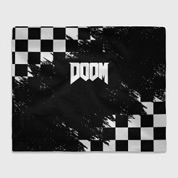 Плед флисовый Doom краски клетка, цвет: 3D-велсофт